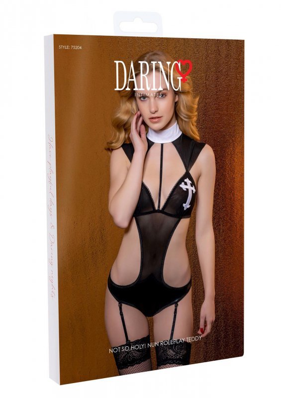 Seksowny bodystocking zakonnica NUN S/M