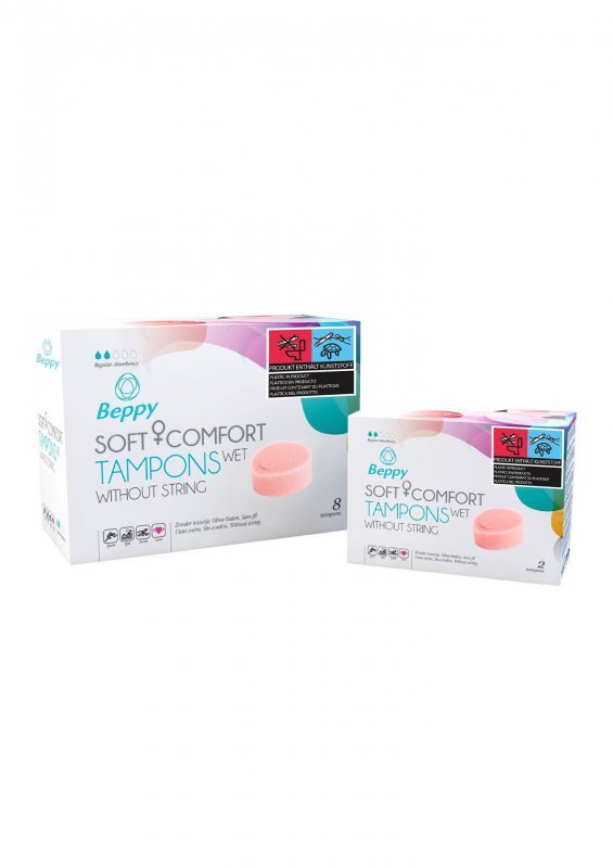 Tampony Beppy Soft &amp; Comfort Wet Natural bez sznurka 8 szt