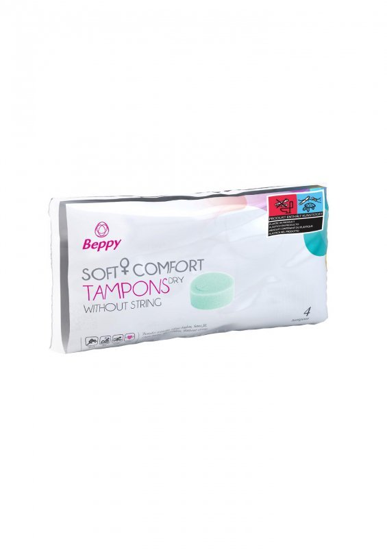 Tampony Beppy Soft &amp; Comfort Dry Natural bez sznurka 4szt