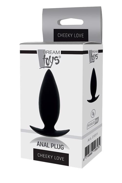 Mały czarny korek analny zatyczka plug z kotwicą