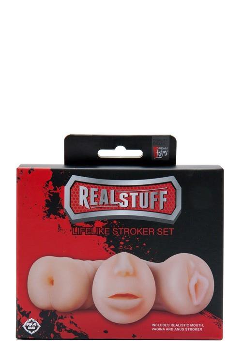 Zestaw Realstuff 3 in 1 masturbators flesh