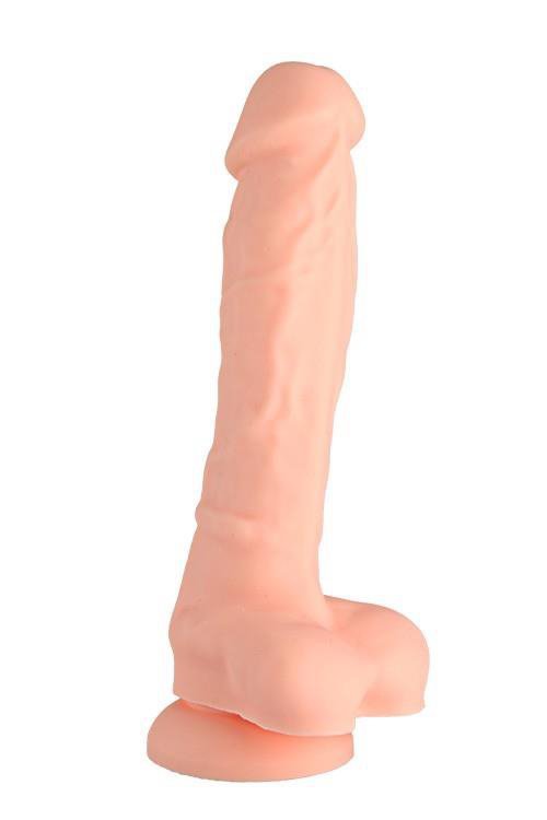 Żylaste dildo z jądrami na przyssawce 22 CM