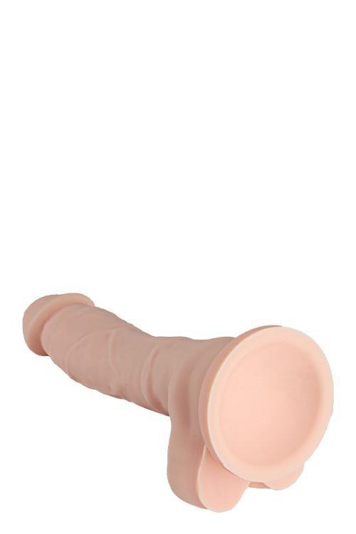 Żylaste dildo z jądrami na przyssawce 22 CM