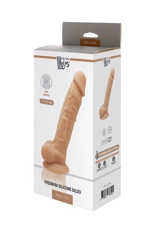 Realistyczny sztuczny penid dildo z żyłami na przyssawce 17,8 cm