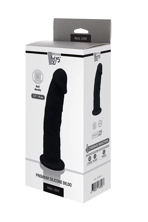 Czarne żylaste dildo penis na przyssawce 19 cm