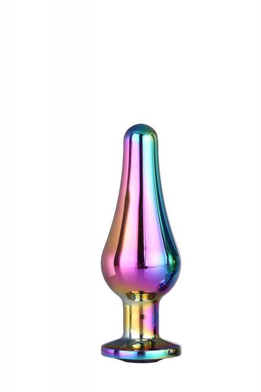Mały korek analny łezka wtyczka plug multicolor z kryształem 