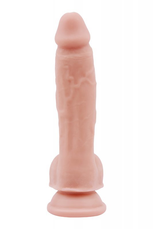 Realistyczne dildo na przyssawce cyber skóra 19 cm