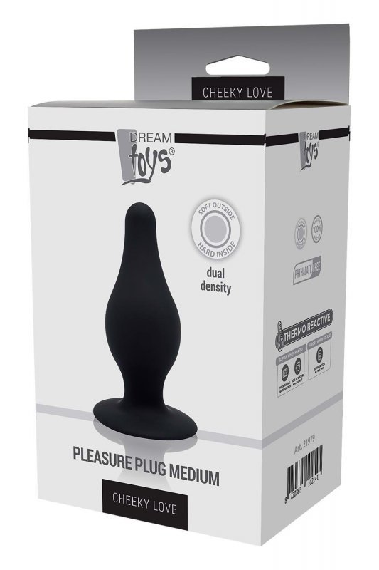 Czarny korek analny łezka plug zatyczka na przyssawce