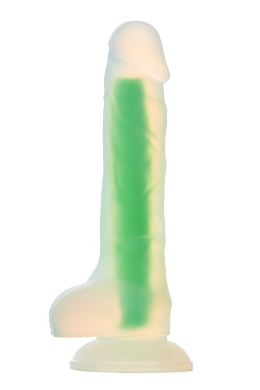 Radiant dildo świecące w ciemności mały rozmiar zielone 17,5