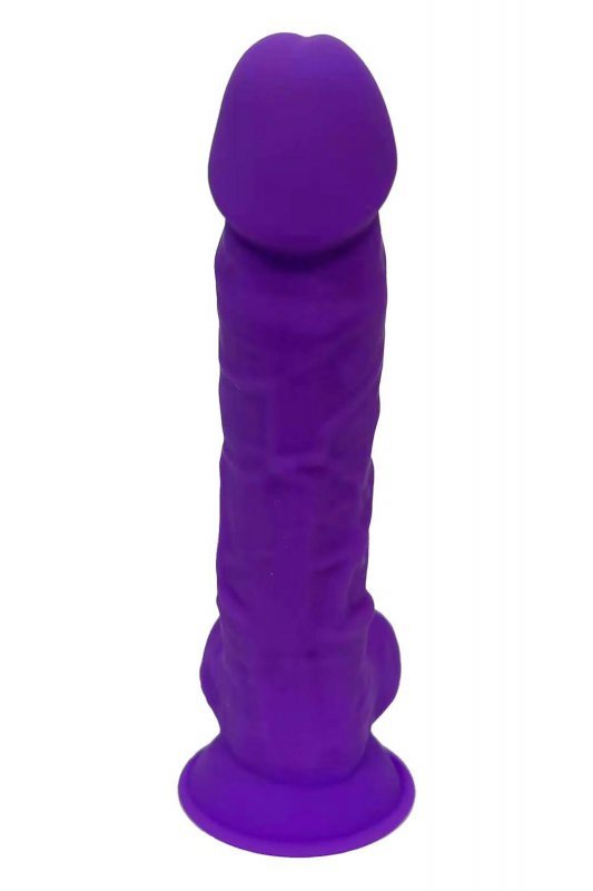 Real love dildo with balls 7inch purple