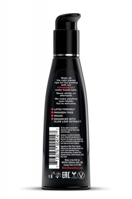 Truskawkowy lubrykant wodny Wicked Aqua 120 ml