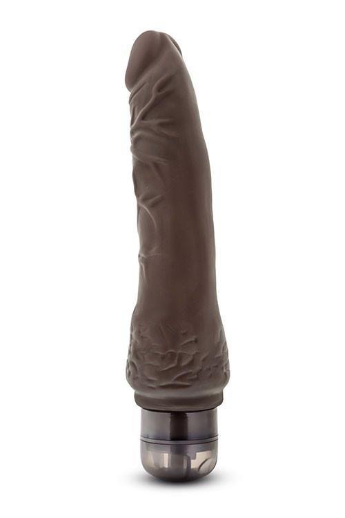 Realistyczny wibrator sztuczny penis brązowy 21,5 cm