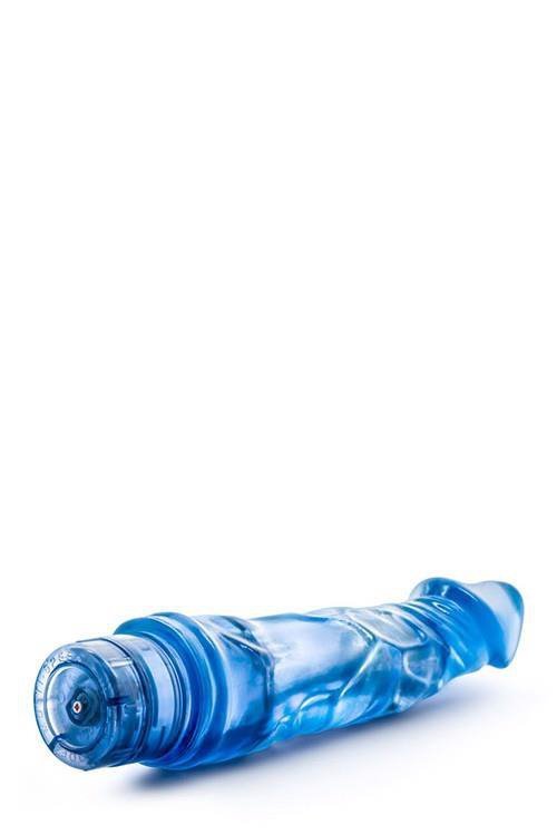 Żelowe realistyczne dildo niebieskie 23 cm