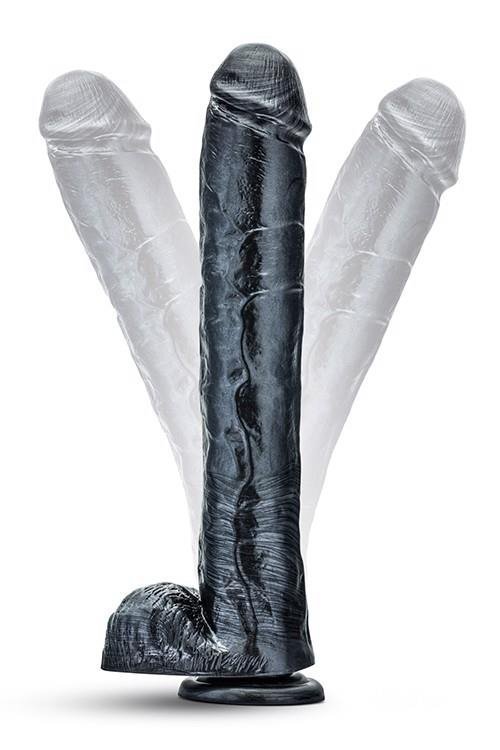 Dildo Jet dark steel carbon metallic black