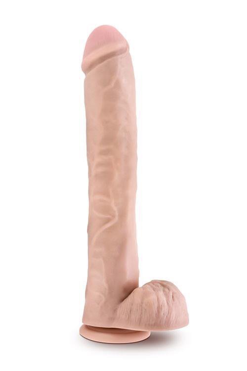 Gigantyczne wibrujące dildo na przyssawce 35,5 cm
