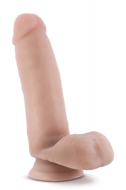 Prawdziwy penis dildo na przyssawce hq cielisty 17,8 cm
