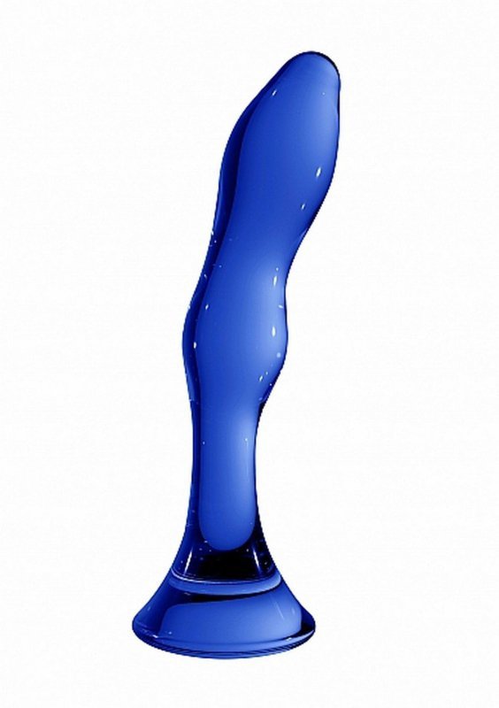 Wyprofilowane szklane dildo analne korek 15 cm