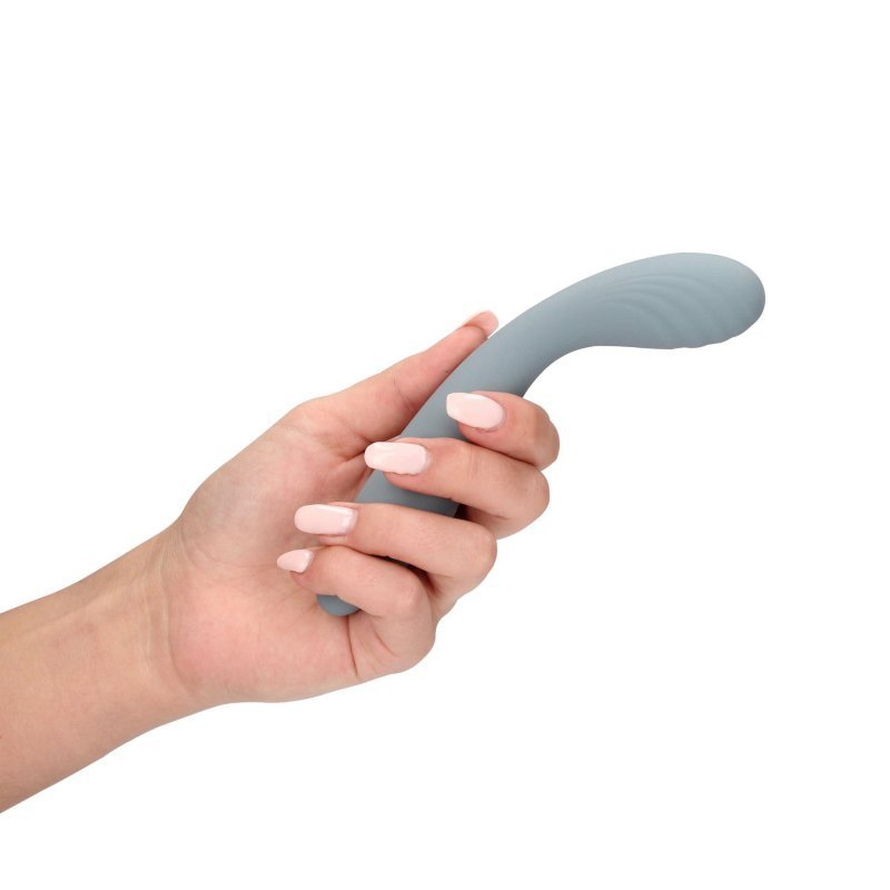 Ultra soft silicone g-spot vibrator - basalt grey