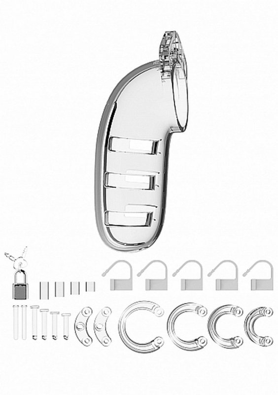 Model 06 - Chastity - 5.5&quot; - cock cage - transparent