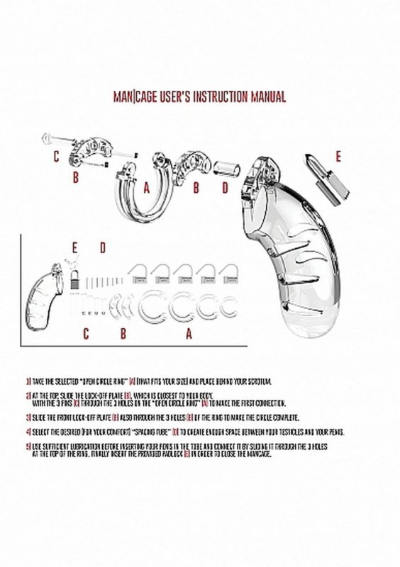 Model 06 - Chastity - 5.5&quot; - cock cage - transparent