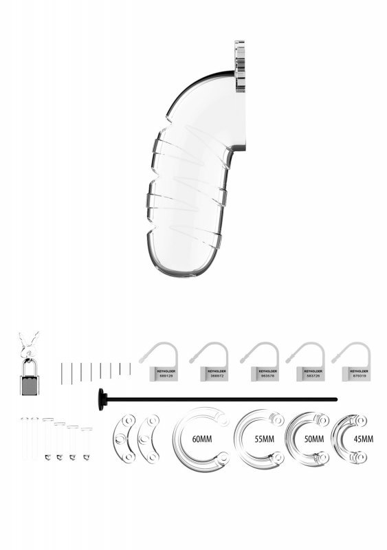 MĘSKI PAS CNOTY KLATKA NA PENISA PENIS NIEWOLNIK BDSM 14 CM