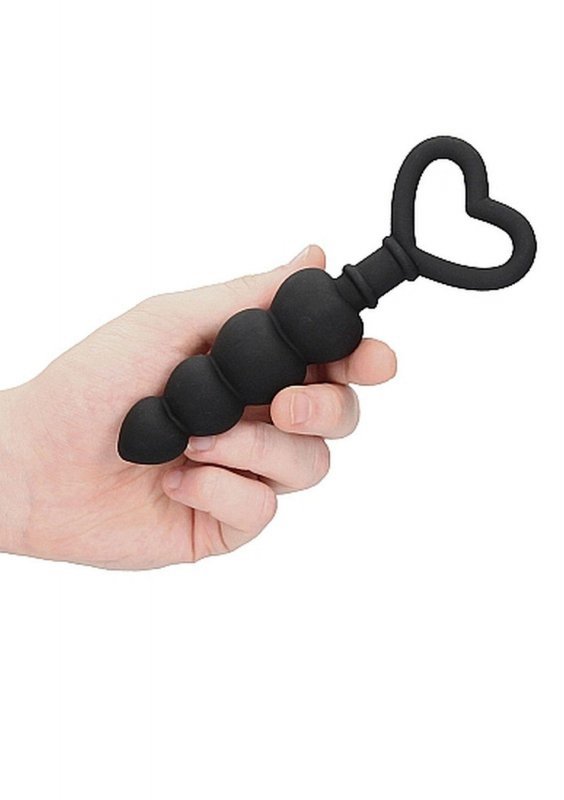 Kulki analne w kształcie serca plug korek z uchwytem 