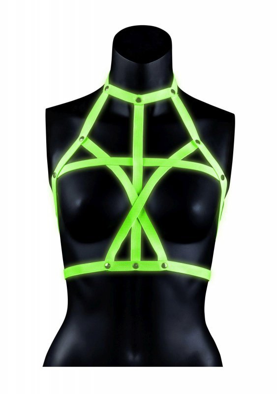 Harness uprząż na piersi świecące w ciemności L/XL