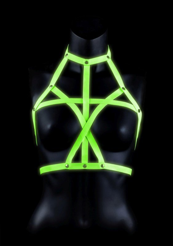 Harness uprząż na piersi świecące w ciemności L/XL