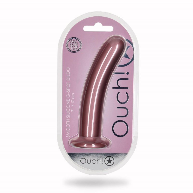 Smooth Silicone G-Spot Dildo - 7&#039;&#039; / 17 cm