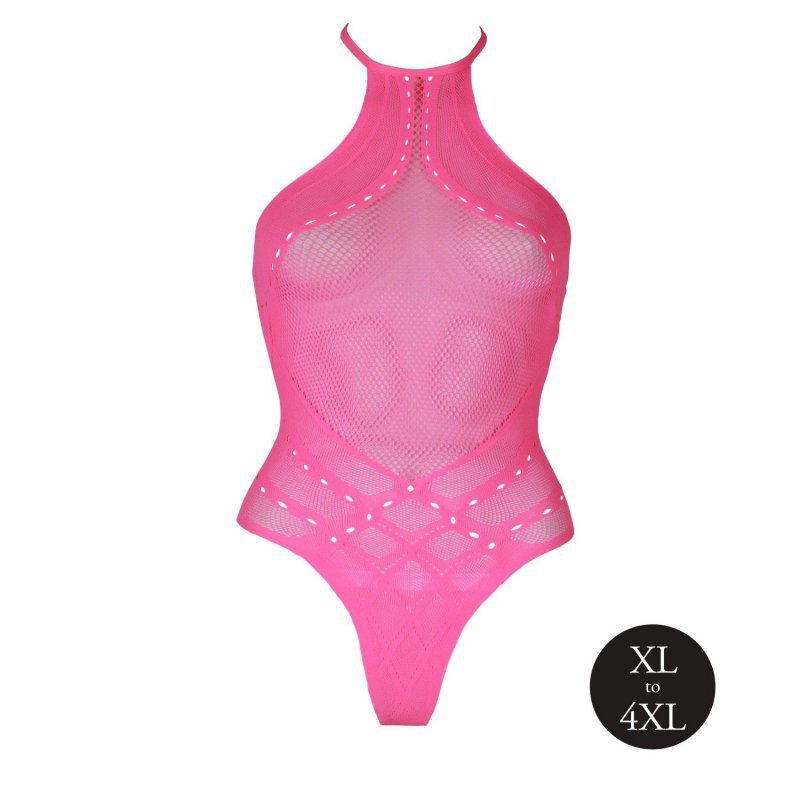 Body with Halter Neck - neon pink - XL/XXXXL