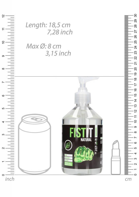 Natural Water Based Lubricant - 17 fl oz / 500 ml - Pump
