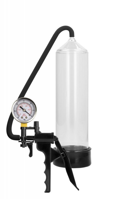 Elite beginner pump with psi gauge - transparent