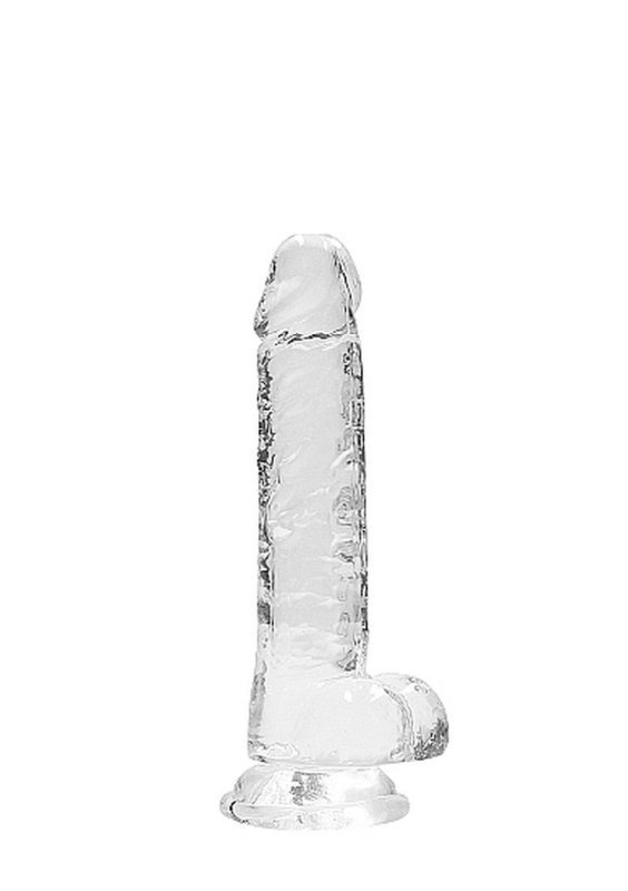 Realistyczny penis na przyssawce dildo clear 18 cm
