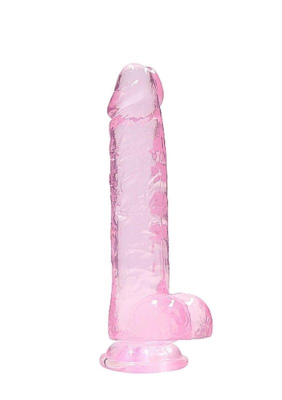 Realistyczny penis na przyssawce dildo różowy 20 cm