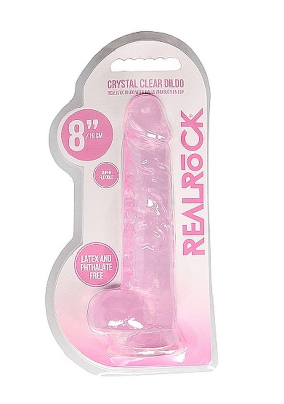 Realistyczny penis na przyssawce dildo różowy 20 cm