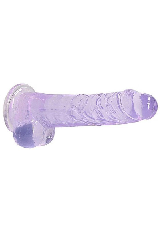 Realistyczny penis na przyssawce dildo fiolet 20 cm