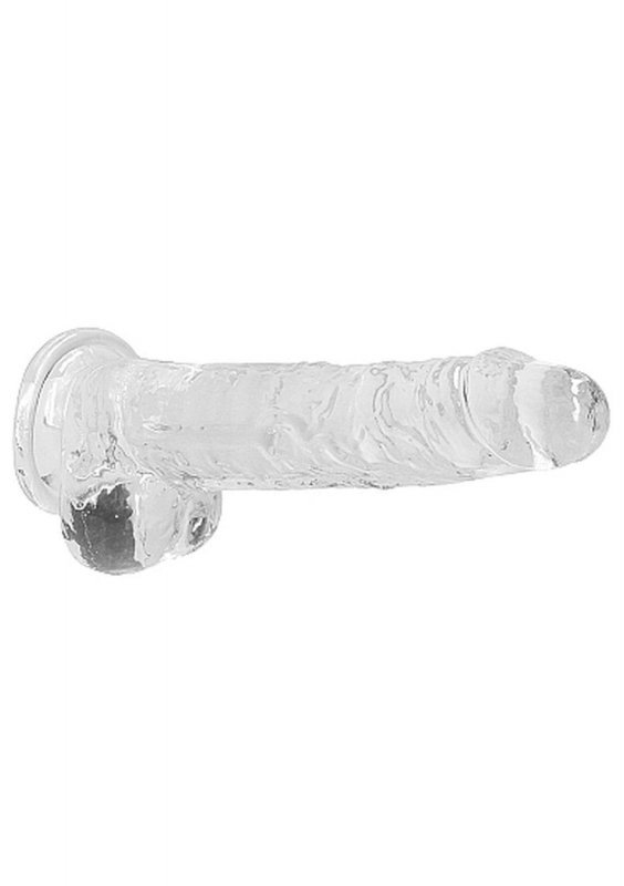 Realistyczny penis na przyssawce dildo clear 20 cm