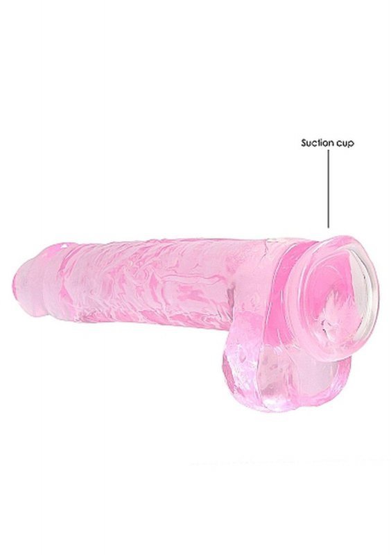 Realistyczny penis na przyssawce dildo różowe 23 cm