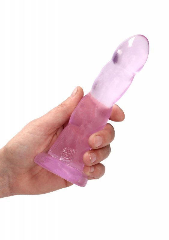 Dildo analne z wypustkami na przyssawce różowe 17,8 cm