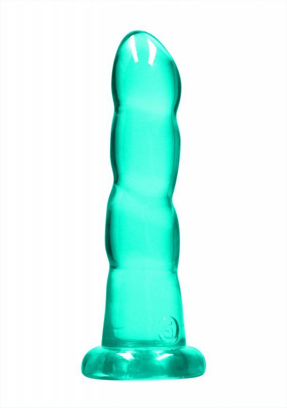 Dildo analne z wypustkami na przyssawce zielone 17,8 cm