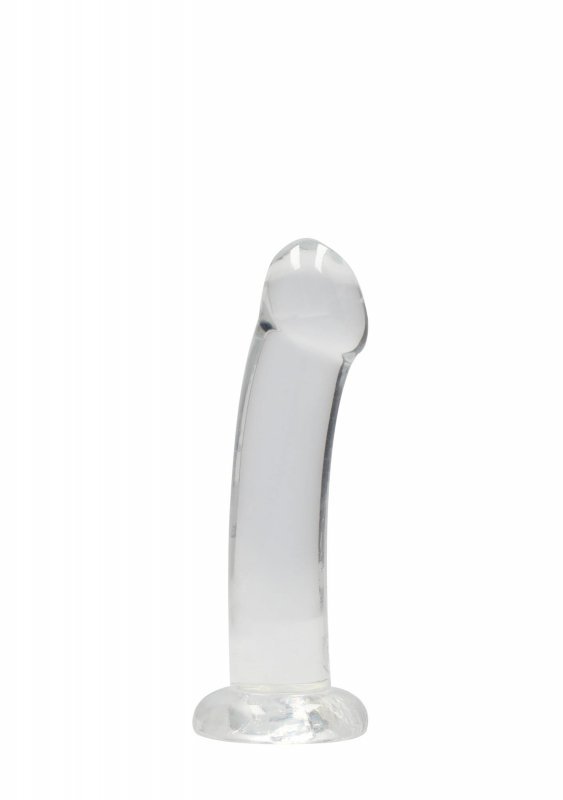 REALISTYCZNE DILDO ANALNE NA PRZYSSAWCE TRANSPARENTNE 17,8 CM