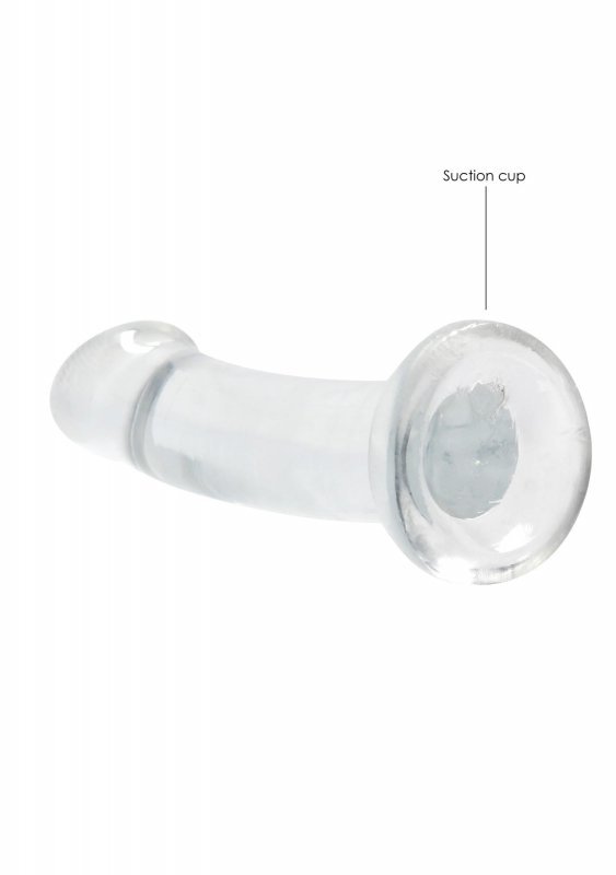 REALISTYCZNE DILDO ANALNE NA PRZYSSAWCE TRANSPARENTNE 17,8 CM