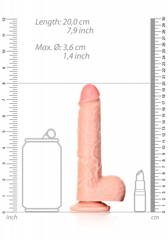Naturalny penis na mocnej przyssawce dildo 17,8 cm