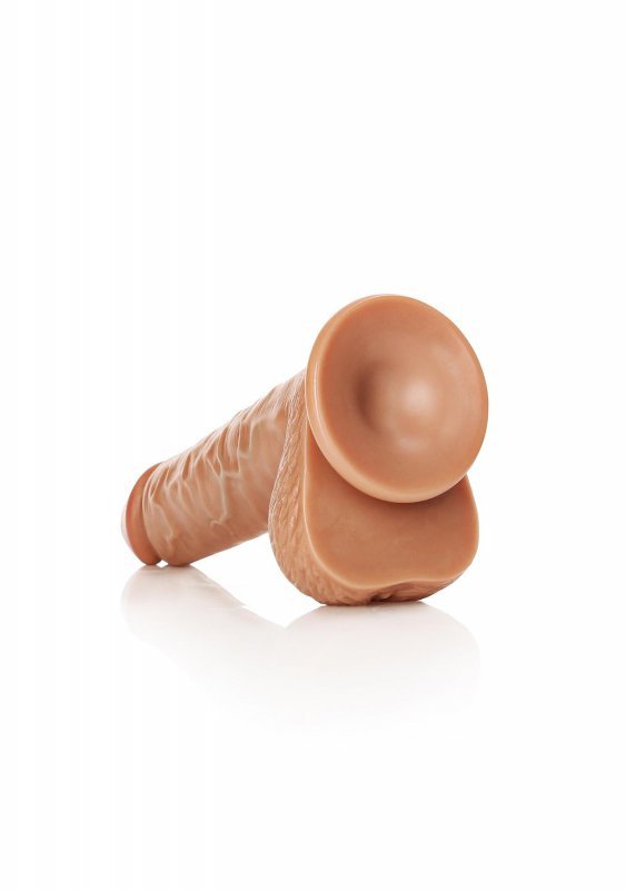 L Realistyczne dildo  z jądrami na przyssawce  23 cm
