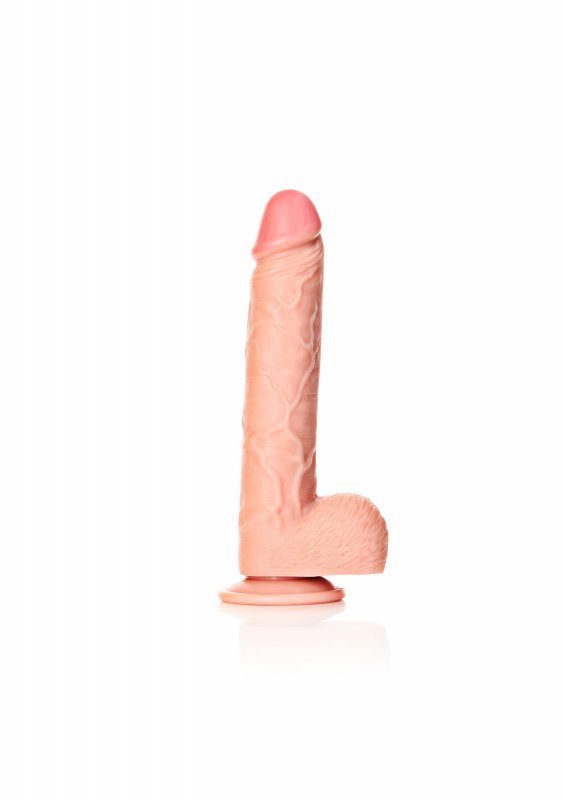XL Realistyczne dildo  z jądrami na przyssawce  25,5 cm