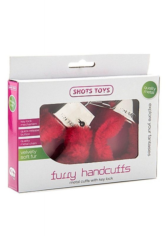 Furry handcuffs - red
