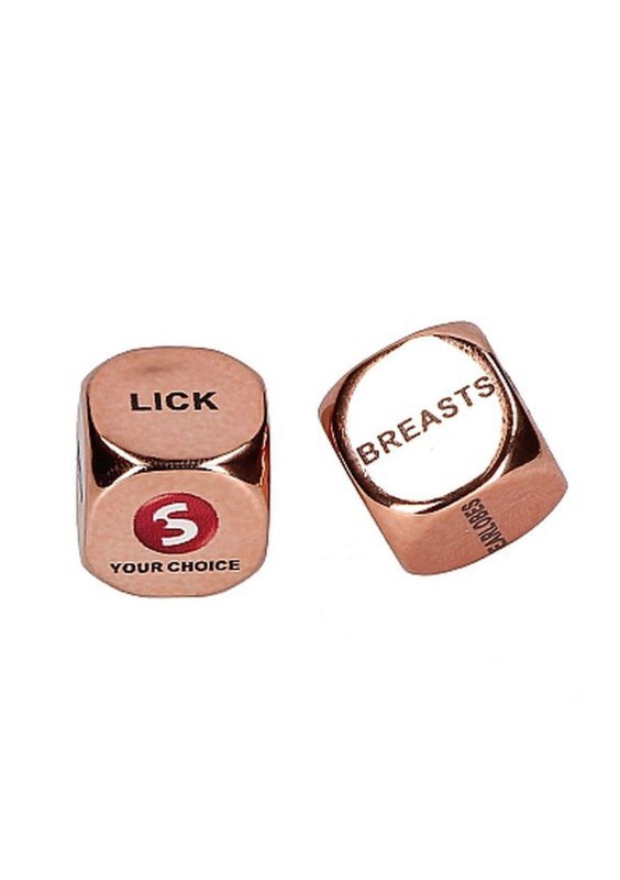 Kości love dice rosé gold