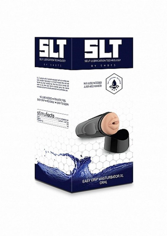 Self lubrication easy grip masturbator xl oral - flesh