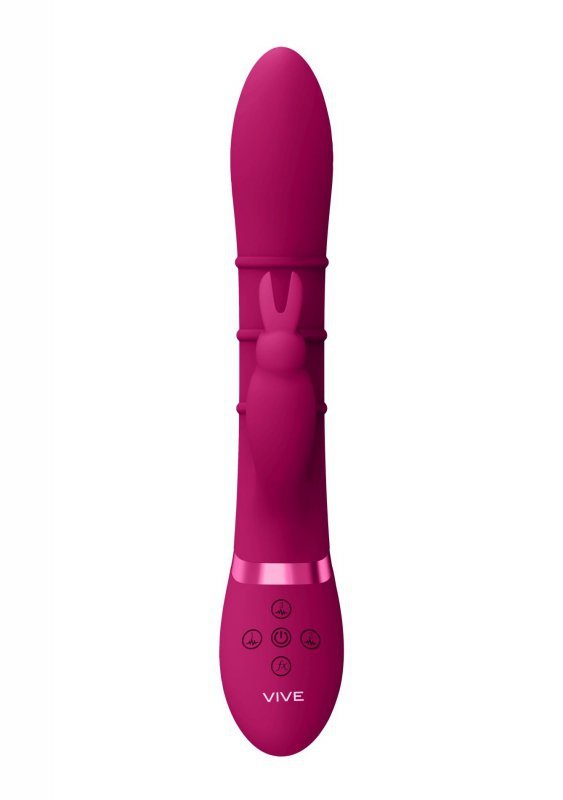 Stimulating rings, vibrating g-spot rabbit - pink