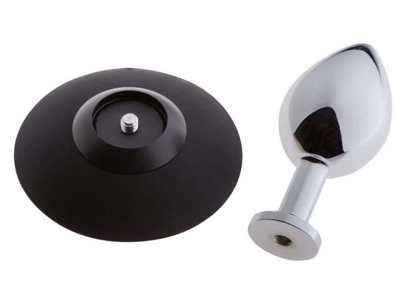 Klasyczny aluminiowy korek analny wtyczka plug z odpinaną przyssawką